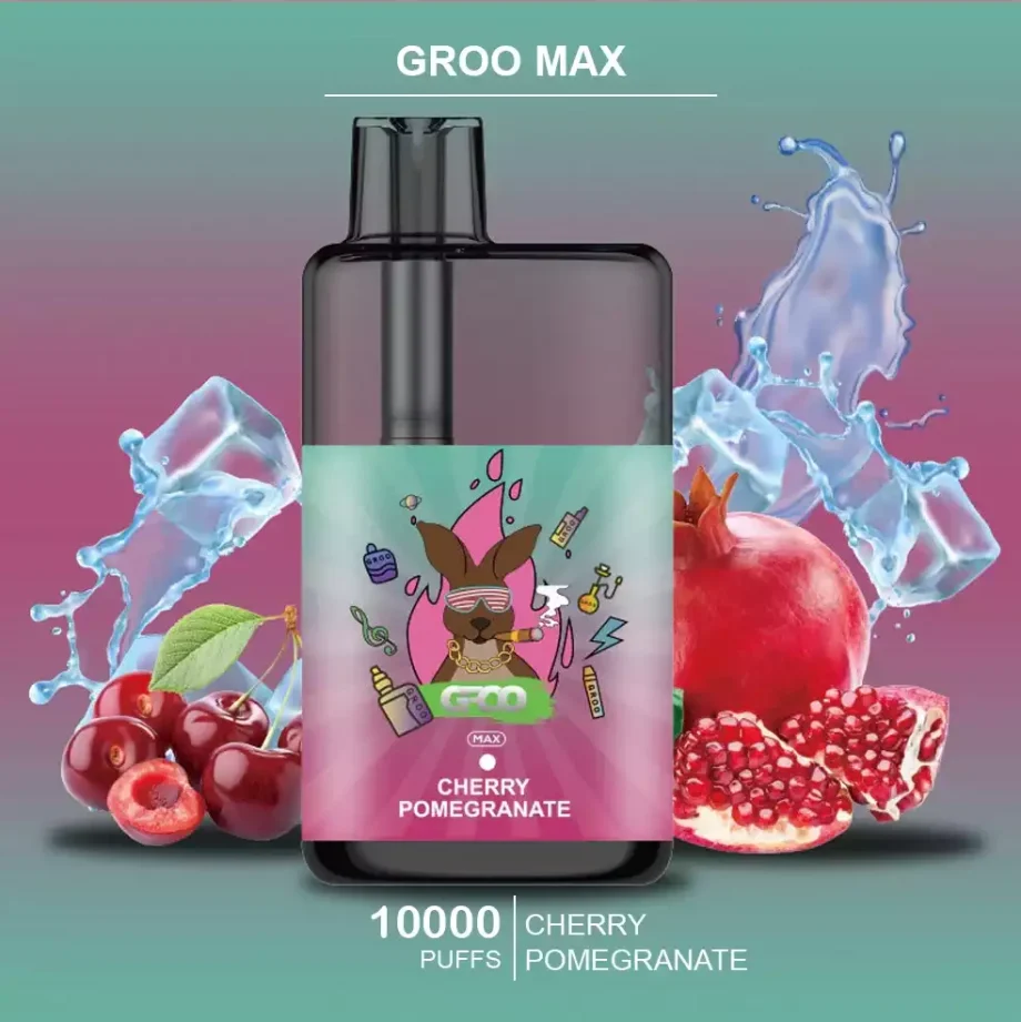 GROO MAX 10000 Puffs - Cherry Pomegranate Low Nicotine Disposable Vape Pen - Buy from Australia's Leading Vape Warehouse