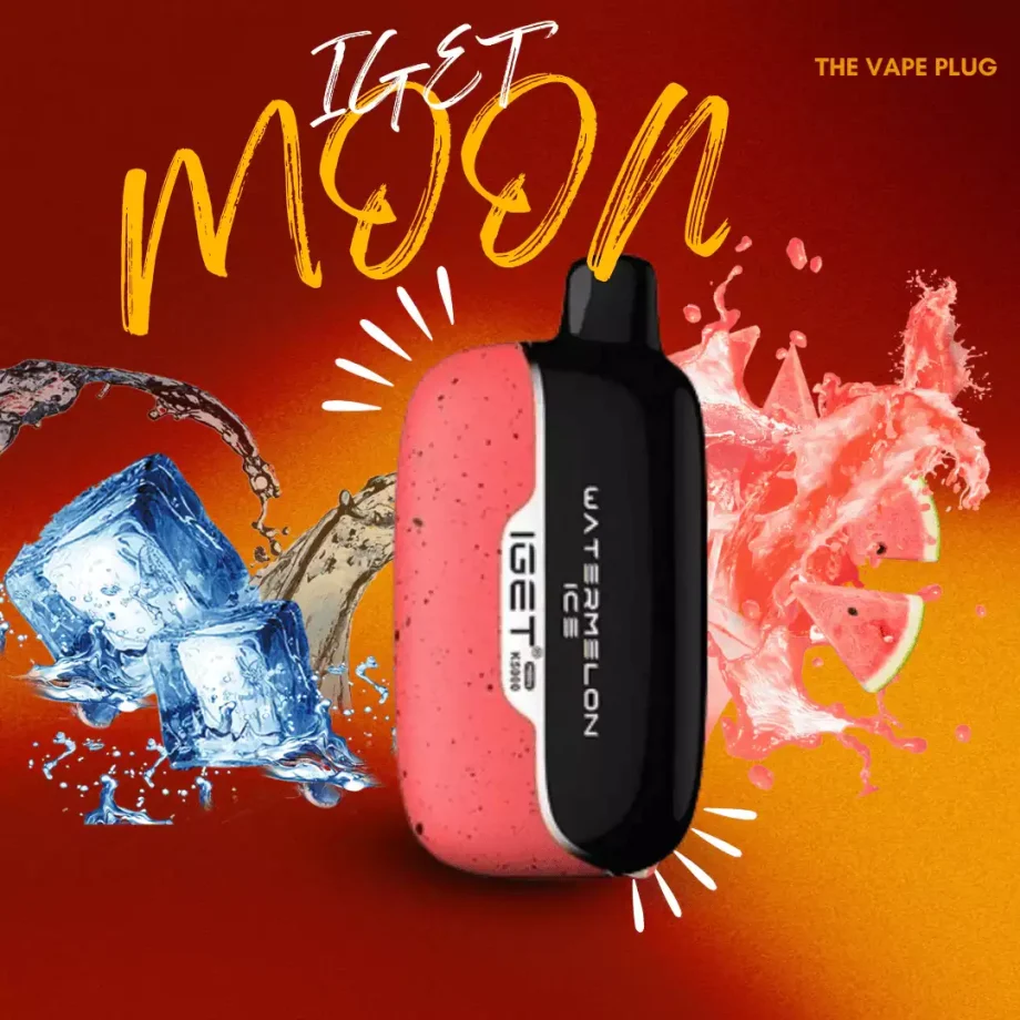 IGET MOON K5000 Puffs - Watermelon Ice Low Nicotine Rechargeable Disposable Vape Pen Authentic & Original Buy Online Australia