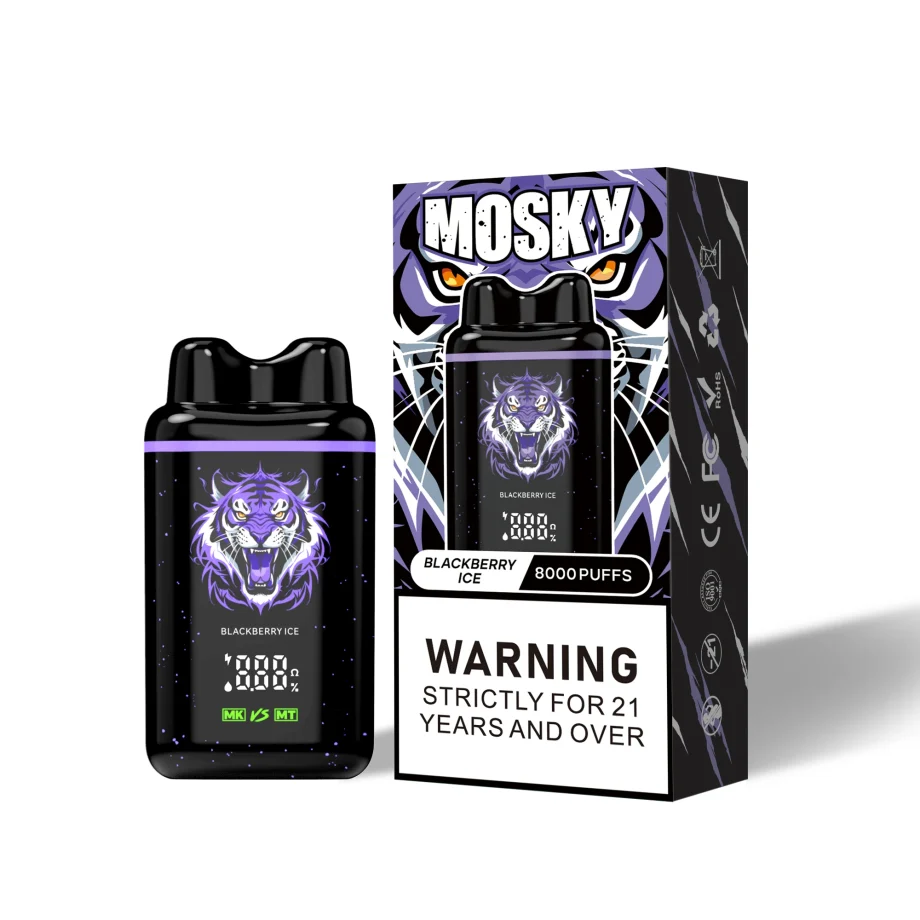 MOSKY NASAL 8000 Puffs Blackberry Ice Disposable Vape Australia OZeCig