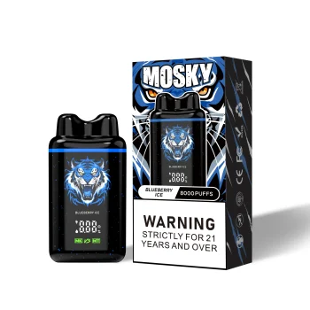 MOSKY NASAL 8000 Puffs Blueberry Ice Disposable Vape Australia OZeCig