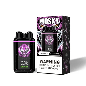 MOSKY NASAL 8000 Puffs Grape Ice Disposable Vape Australia OZeCig