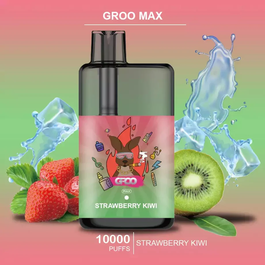 GROO MAX 10,000 Puffs – Strawberry Kiwi Low Nicotine Disposable Vape Pen – Buy Authentic & Rechargeable from Australia Warehouse