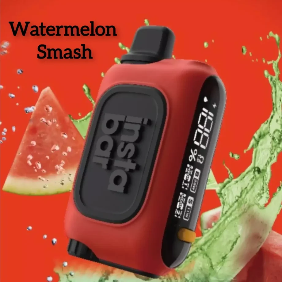 INSTABAR WT 15000 Puffs Watermelon Smash - Authentic Rechargeable Disposable Vape Pen with Low Nicotine Buy Online from Australia’s Leading Vape Warehouse