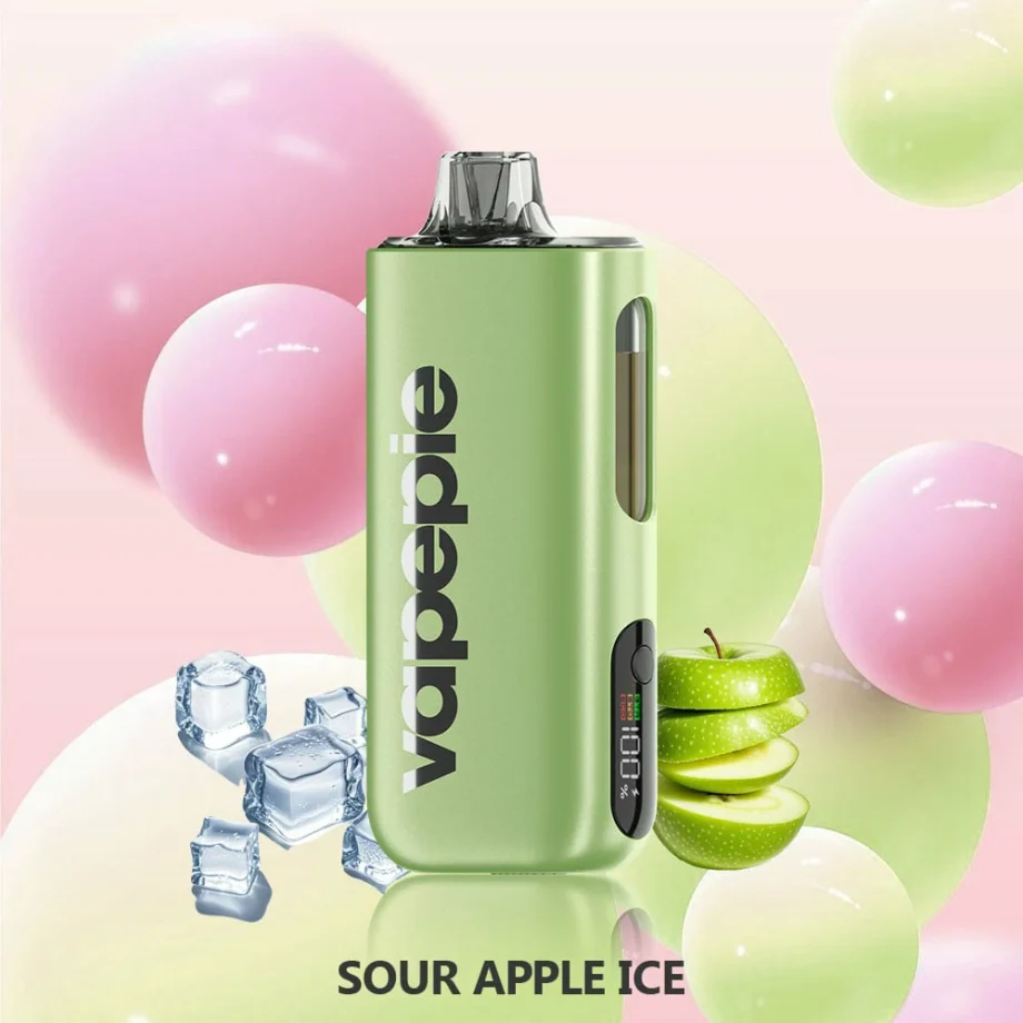 VAPEPIE MAX 40000 PUFFS SOUR APPLE ICE WATER Disposable Vape Australia OZeCig